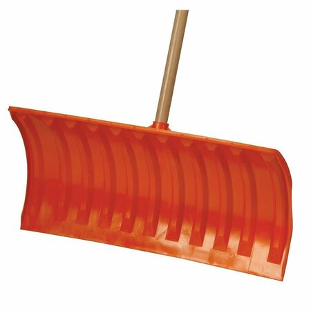 Bigfoot Highlander 25in Poly Pusher Snow Shovel with Wooden Handle 1280-1-1